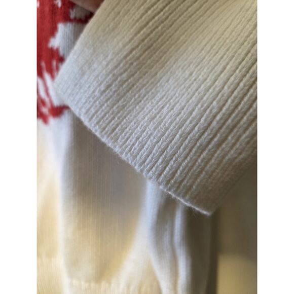 Abercrombie & Fitch White Red Lobster Sweater Womens Size XS - Picture 4 of 7